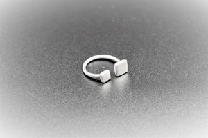 Ring, white, sterling silver