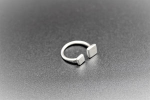 Ring, white, sterling silver